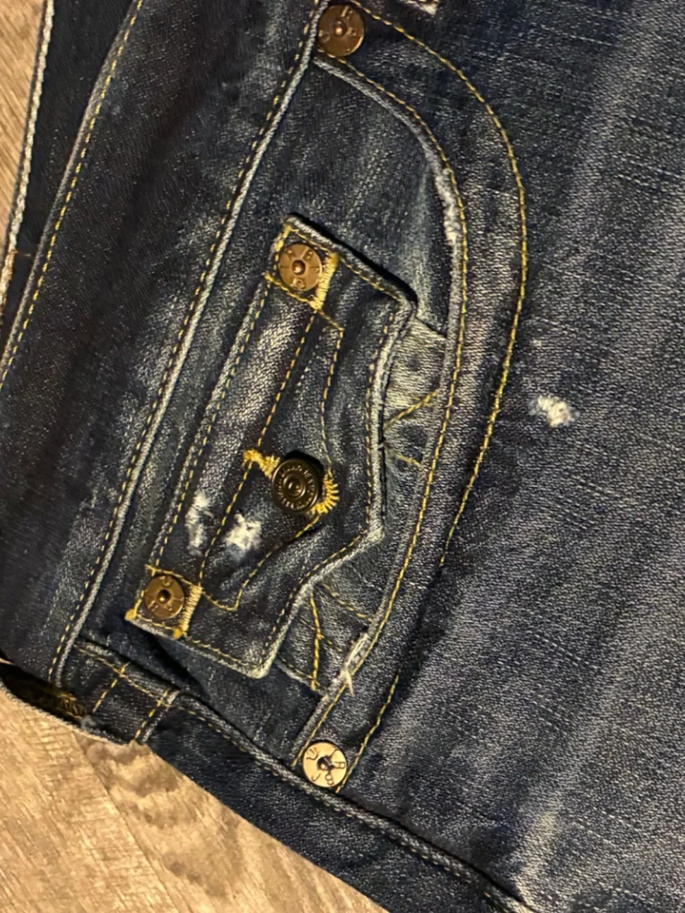 Vintage True Religion Billy Relaxed Bootcut Jeans Dark Wash Denim SZ 44 NWT New